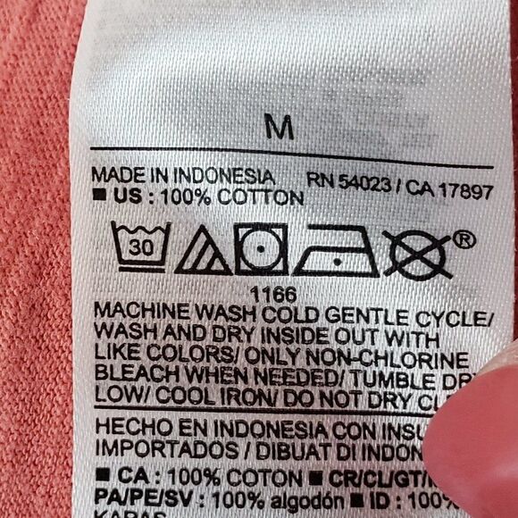 Old Navy Dress Size M Orange Side Ties Adjustable Waist Casual 100% Cotton Fall - Picture 6 of 6